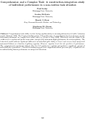 Cover page: Comprehension and a Complex Task: A construction-integration study of individual performance in a non-routine task situation