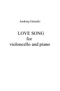 Cover page: LOVE SONG