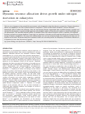 Cover page: Dynamic resource allocation drives growth under nitrogen starvation in eukaryotes.