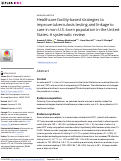 Cover page: Healthcare facility-based strategies to improve tuberculosis testing and linkage to care in non-U.S.-born population in the United States: A systematic review