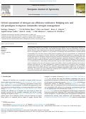 Cover page: Critical assessment of nitrogen use efficiency indicators: Bridging new and old paradigms to improve sustainable nitrogen management