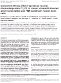 Cover page: Concerted effects of heterogeneous nuclear ribonucleoprotein C1/C2 to control vitamin D-directed gene transcription and RNA splicing in human bone cells
