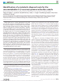 Cover page: Identification of a metabolic disposal route for the oncometabolite S-(2-succino)cysteine in Bacillus subtilis