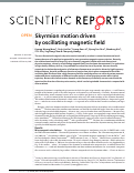 Cover page: Skyrmion motion driven by oscillating magnetic field