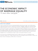 Cover page of The Economic Impact of Marriage Equality 10 Years After Obergefell