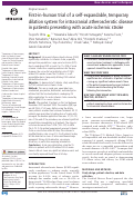 Cover page: First-in-human trial of a self-expandable, temporary dilation system for intracranial atherosclerotic disease in patients presenting with acute ischemic stroke.