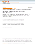 Cover page: Single-layered organic photovoltaics with double cascading charge transport pathways: 18% efficiencies