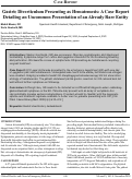 Cover page: Gastric Diverticulum Presenting as Hematemesis: A Case Report Detailing an Uncommon Presentation of an Already Rare Entity