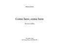 Cover page: Come here, come here