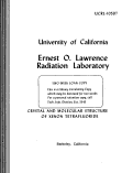 Cover page: CRYSTAL AND MOLECUIAR STRUCTURE OF XENON TETRAFLUORIDE