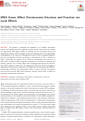 Cover page: tRNA Genes Affect Chromosome Structure and Function via Local Effects.