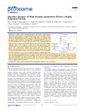 Cover page: Glycomic Analysis of High Density Lipoprotein Shows a Highly Sialylated Particle