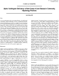 Cover page: Alpha-1-Antitrypsin Deficiency: A Rare Cause of Liver Disease in Community Hepatology Practices