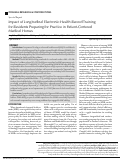 Cover page: Impact of Longitudinal Electronic Health Record Training for Residents Preparing for Practice in Patient-Centered Medical Homes