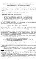 Cover page: Estimates of Optimal Backward Perturbations for Linear Least Squares Problems