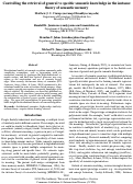 Cover page: Controlling the retrieval of general vs specific semantic knowledge in the instancetheory of semantic memory