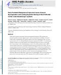 Cover page: Early postnatal manganese exposure causes arousal dysregulation and lasting hypofunctioning of the prefrontal cortex catecholaminergic systems