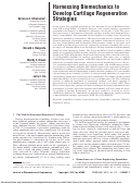 Cover page: Harnessing Biomechanics to Develop Cartilage Regeneration Strategies