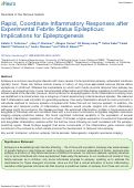 Cover page: Rapid, Coordinate Inflammatory Responses after Experimental Febrile Status Epilepticus: Implications for Epileptogenesis