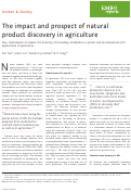 Cover page: The impact and prospect of natural product discovery in agriculture