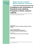 Cover page: Compliance and Verification of Standards and Labelling Programs in China: Lessons Learned