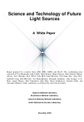Cover page: Science and Technology of Future Light Sources