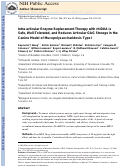 Cover page: Intra-articular enzyme replacement therapy with rhIDUA is safe, well-tolerated, and reduces articular GAG storage in the canine model of mucopolysaccharidosis type I.