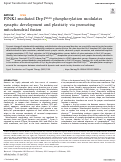 Cover page: PINK1-mediated Drp1<sup>S616</sup> phosphorylation modulates synaptic development and plasticity via promoting mitochondrial fission.