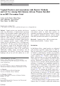 Cover page: Vaginal Practices and Associations with Barrier Methods and Gel Use Among Sub-Saharan African Women Enrolled in an HIV Prevention Trial