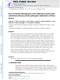 Cover page: Risk of infantile hemangiomas in the offspring of women with autoimmune disease and the pathogenic implications of these lesions