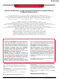 Cover page: Genetic Stratification of Age‐Dependent Parkinson's Disease Risk by Polygenic Hazard Score