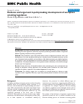 Cover page: Evidence and argument in policymaking: development of workplace smoking legislation