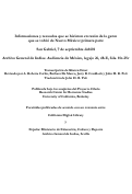 Cover page: Informaciones y recaudos que se hicieron en razón de la gente que se volvió de Nuevo Mexico: primera parte San Gabriel, 7 de septiembre de 1601