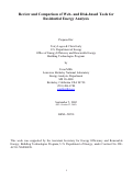 Cover page: Review and comparison of web- and disk-based tools for residential energy analysis