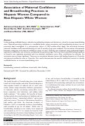 Cover page: Association of Maternal Confidence and Breastfeeding Practices in Hispanic Women Compared to Non-Hispanic White Women