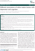 Cover page: Different associations of white matter lesions with depression and cognition