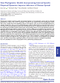 Cover page: New Phylogenetic Models Incorporating Interval-Specific Dispersal Dynamics Improve Inference of Disease Spread