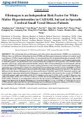 Cover page: Fibrinogen is an Independent Risk Factor for White Matter Hyperintensities in CADASIL but not in Sporadic Cerebral Small Vessel Disease Patients