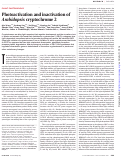 Cover page: Photoactivation and inactivation of Arabidopsis cryptochrome 2