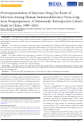 Cover page: Overrepresentation of Injection Drug Use Route of Infection Among Human Immunodeficiency Virus Long-term Nonprogressors: A Nationwide, Retrospective Cohort Study in China, 1989-2016.