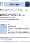 Cover page: Risk of autism spectrum disorder in children with infantile epileptic spasms syndrome: a retrospective study in a single center in Brazil.