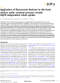 Cover page: Application of fluorescent dextrans to the brain surface under constant pressure reveals AQP4-independent solute uptake