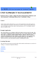 Cover page of Unit 52: Project Management