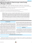 Cover page: Advanced methods of microscope control using μManager software.