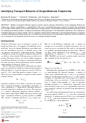 Cover page: Identifying transport behavior of single-molecule trajectories.