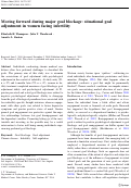 Cover page: Moving forward during major goal blockage: situational goal adjustment in women facing infertility