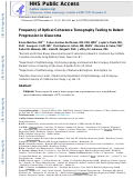 Cover page: Frequency of Optical Coherence Tomography Testing to Detect Progression in Glaucoma