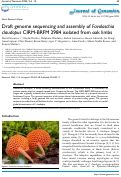 Cover page: Draft genome sequencing and assembly of Favolaschia claudopus CIRM-BRFM 2984 isolated from oak limbs