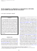 Cover page: On the propagation of a disturbance in a heterogeneous, deformable, porous medium saturated with two fluid phases