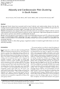 Cover page: Adiposity and Cardiovascular Risk Clustering in South Asians